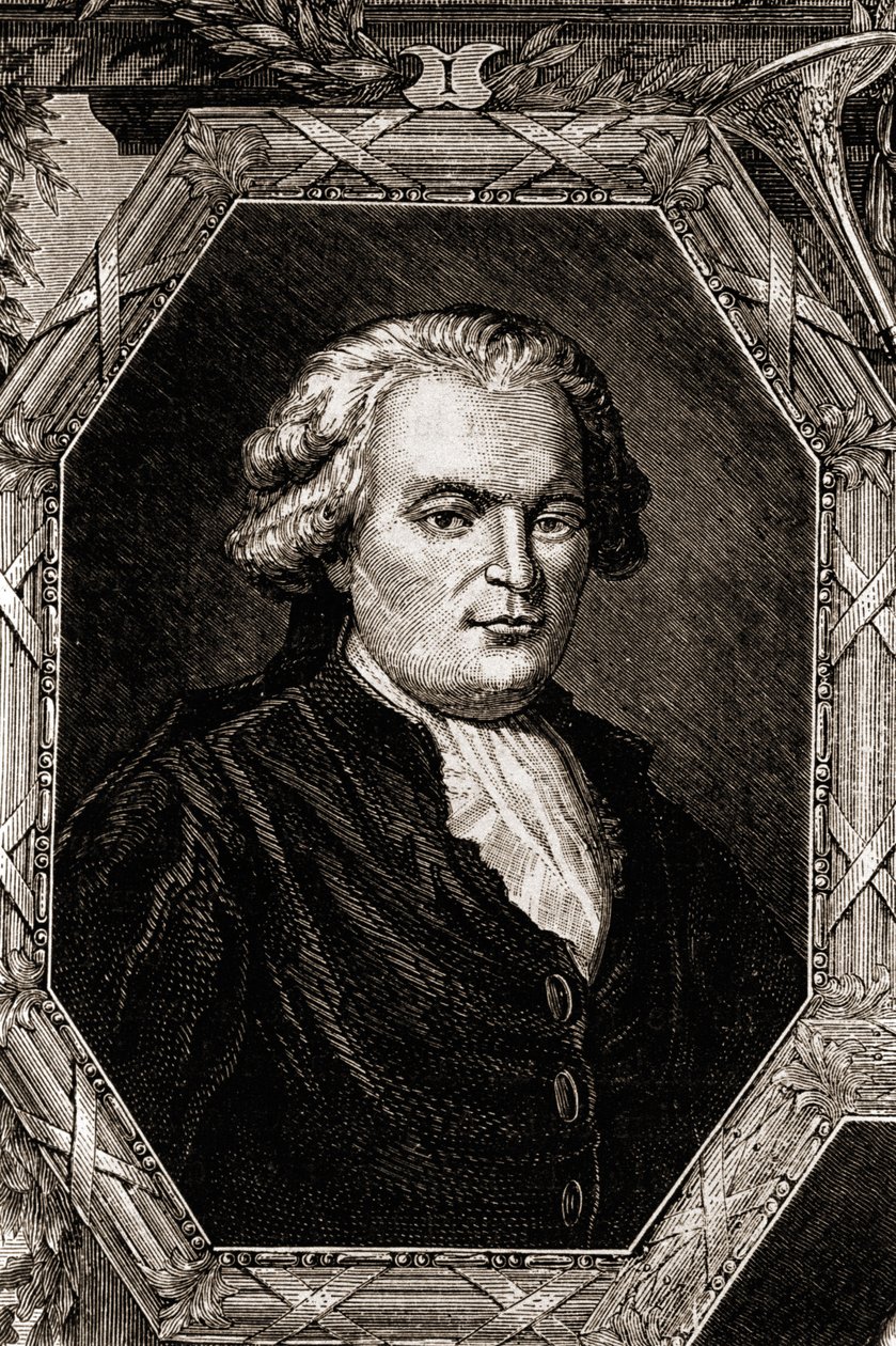 Anthelme Brillat - Savarin 的肖像。 法国地方法官和作家（1755 年至 1826 年），《Physiologie du goût》（1826 年）的作者，《关于餐桌乐趣的思考集》。 Jean Anhelme Brillat Savarin (Brillat-Savarin) (1755-1826) 法国胃 作者 未知艺术家