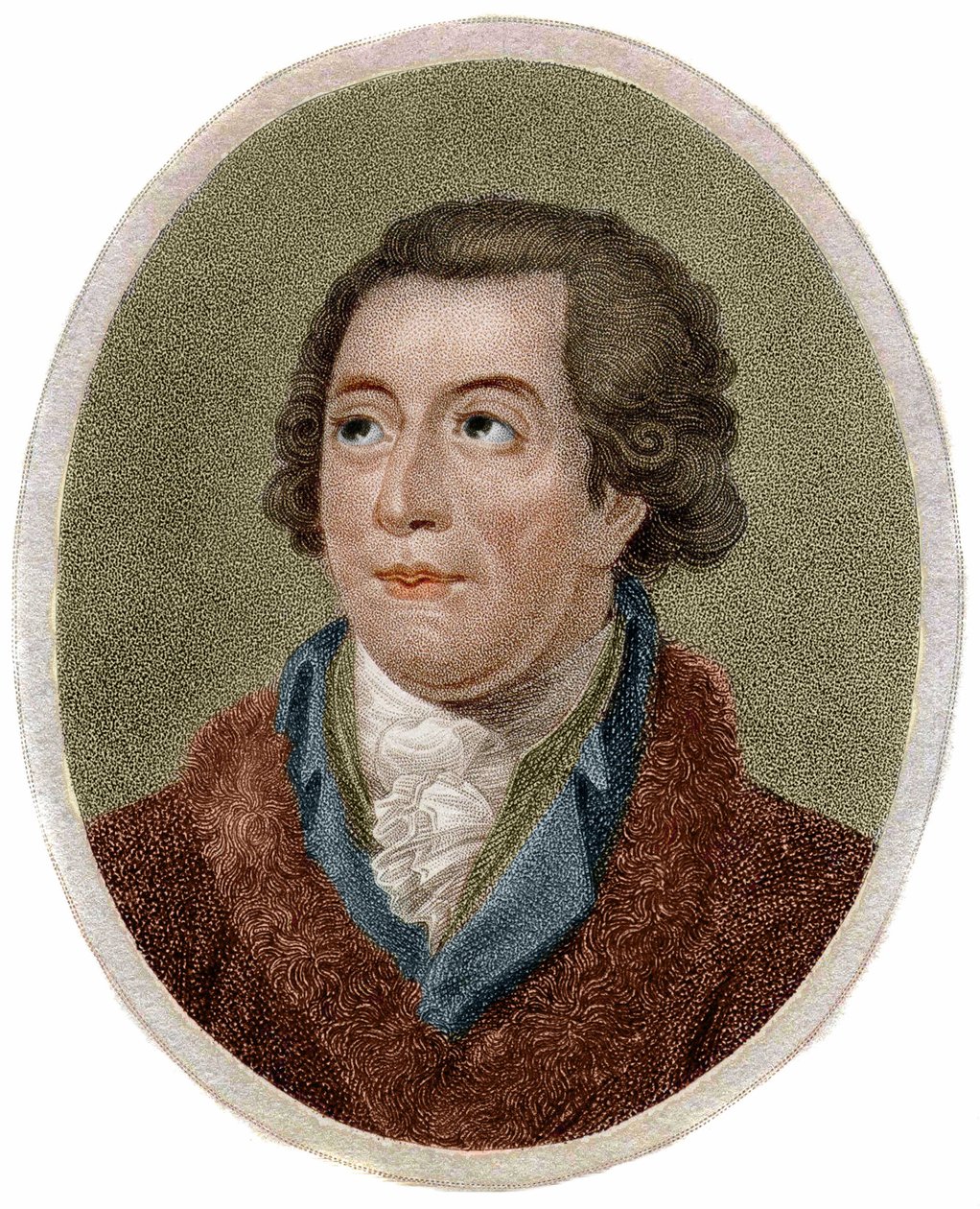 法国化学家安托万-洛朗-德-拉瓦锡的肖像（1743-1794），由查普曼雕刻。 作者 未知艺术家