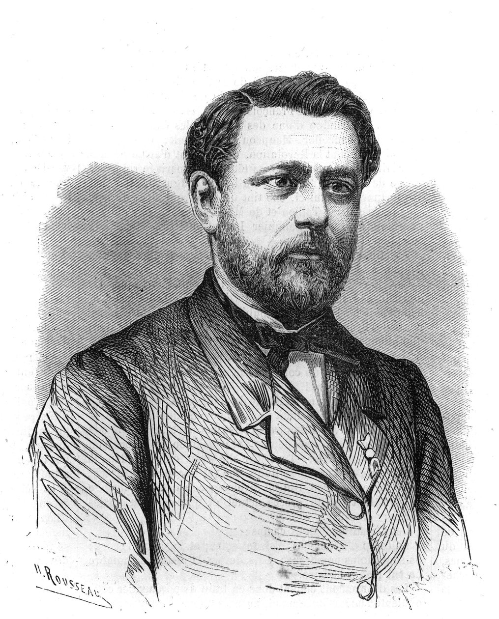 Arthur Chervin (1850-1921)的肖像，巴黎Begues研究所的创始人和主任。载于 "图解宇宙 "的雕版画 作者 未知艺术家