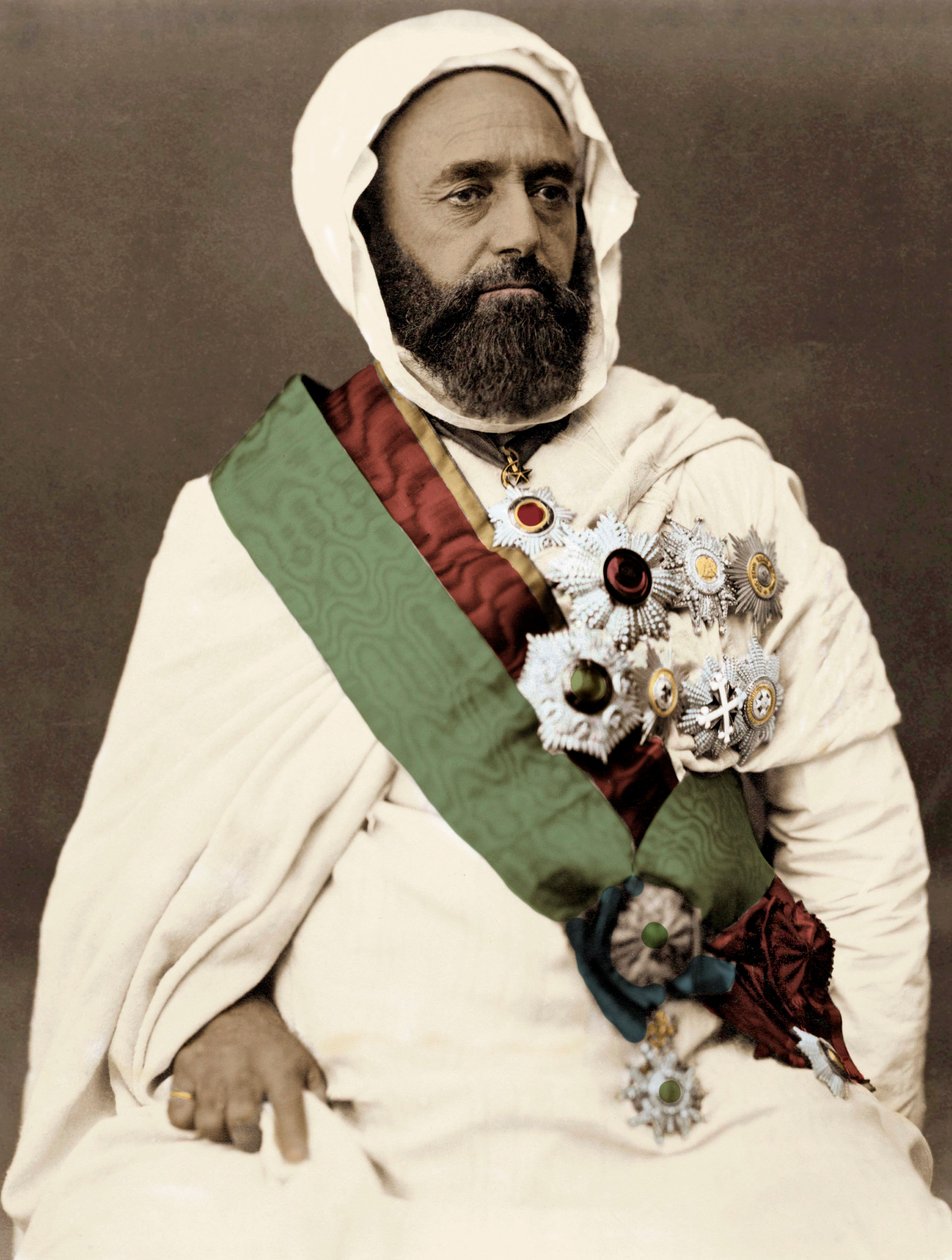 Ben Mahi Ed Din Abd El Kader (Abd El-Kader) (1808-1883)阿尔及利亚埃米尔的画像 作者 未知艺术家