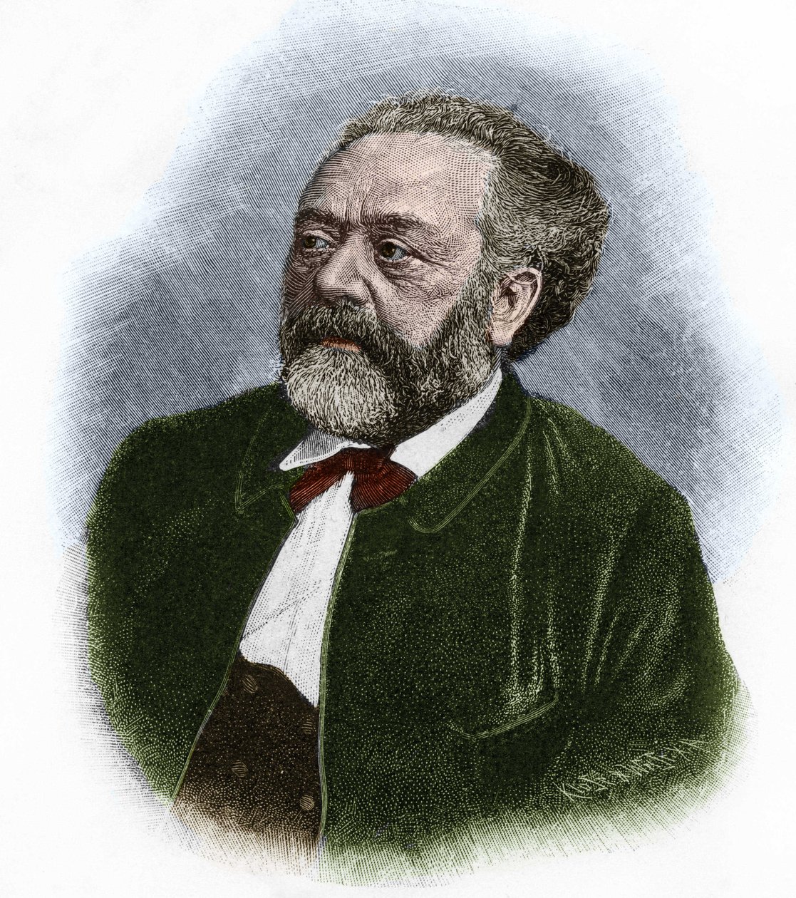 伯托尔德-奥尔巴赫（1812-1882）的肖像，德国作家。 作者 未知艺术家