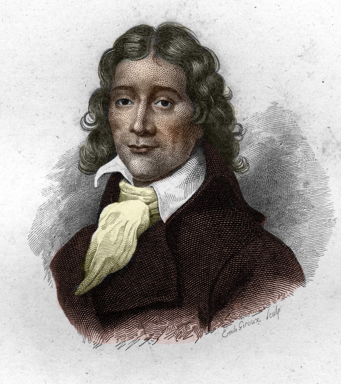 卡米尔-德穆兰（1760-1794）的肖像，法国公众人物和政治家，19世纪的雕版画 作者 未知艺术家