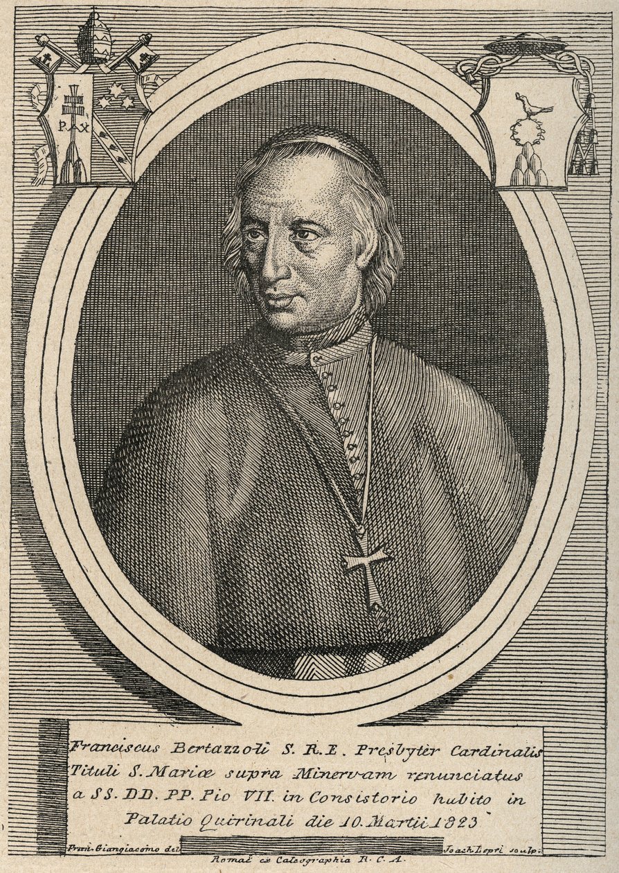 红衣主教弗朗西斯科（Francois Franciscus）贝塔佐利（1754-1830）的画像 作者 未知艺术家