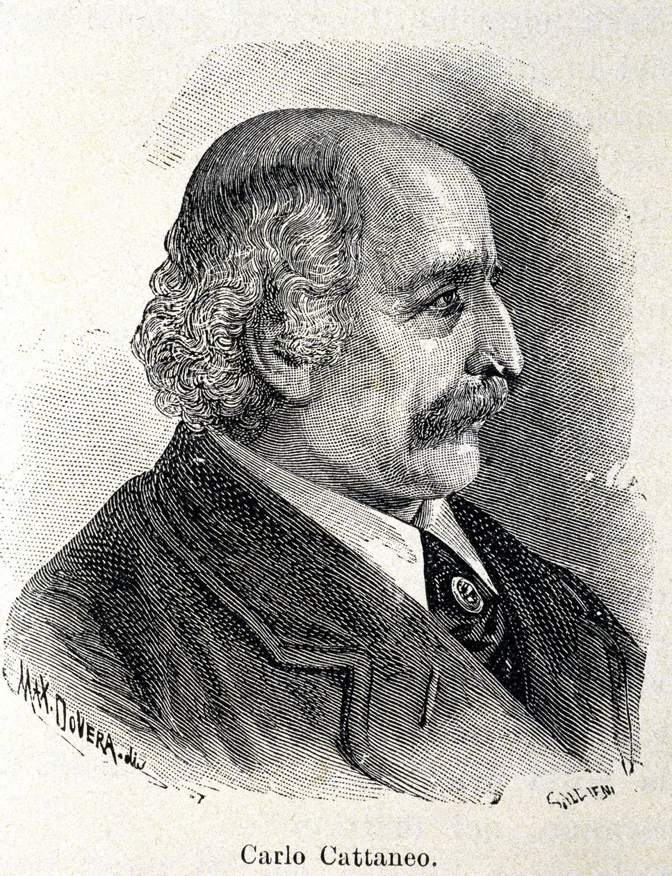 卡洛-卡塔内奥（1801-1869）的画像 作者 未知艺术家