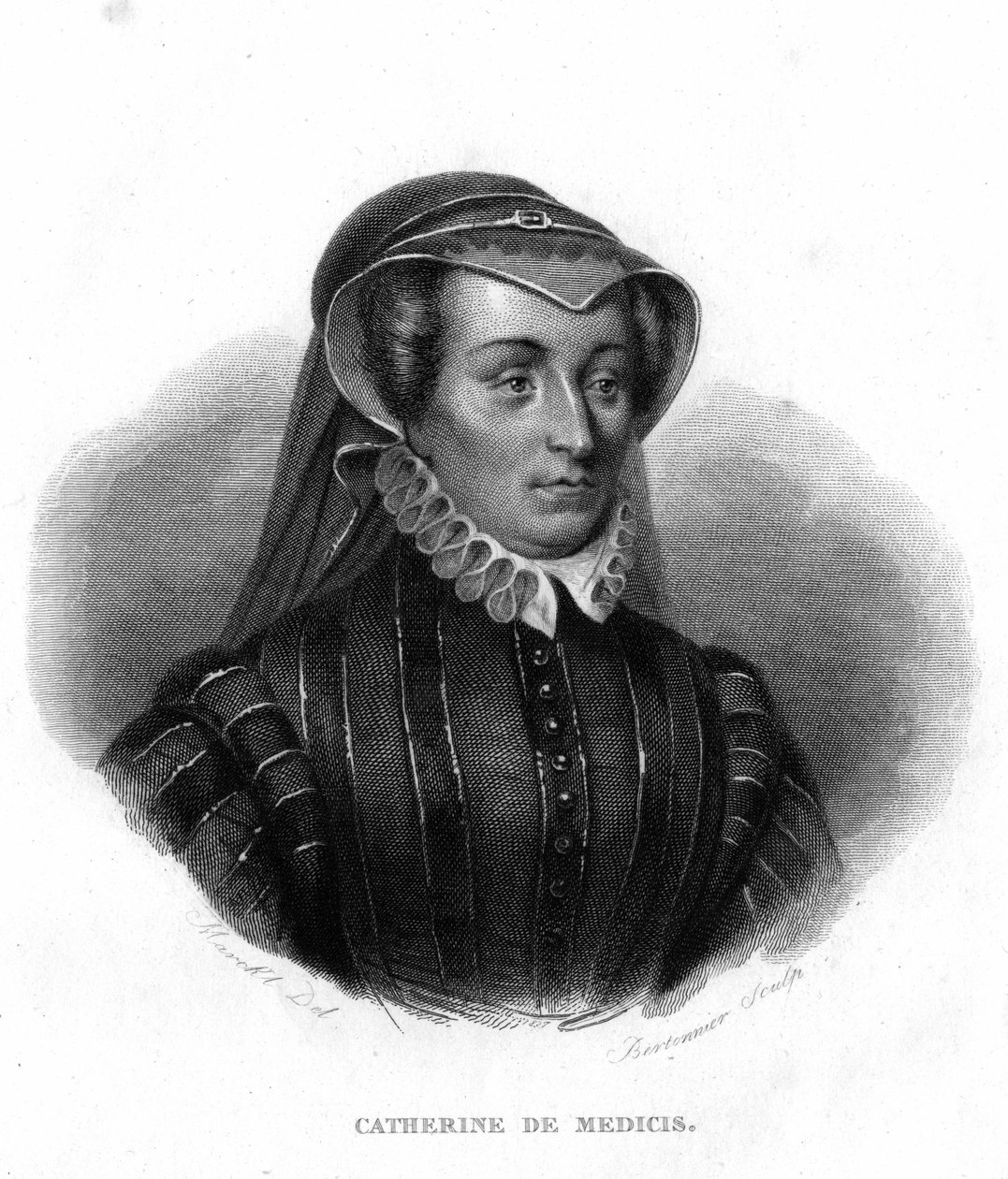 凯瑟琳-德-美第奇（Caterina de Medici）（1519 - 1589）的肖像。 作者 未知艺术家