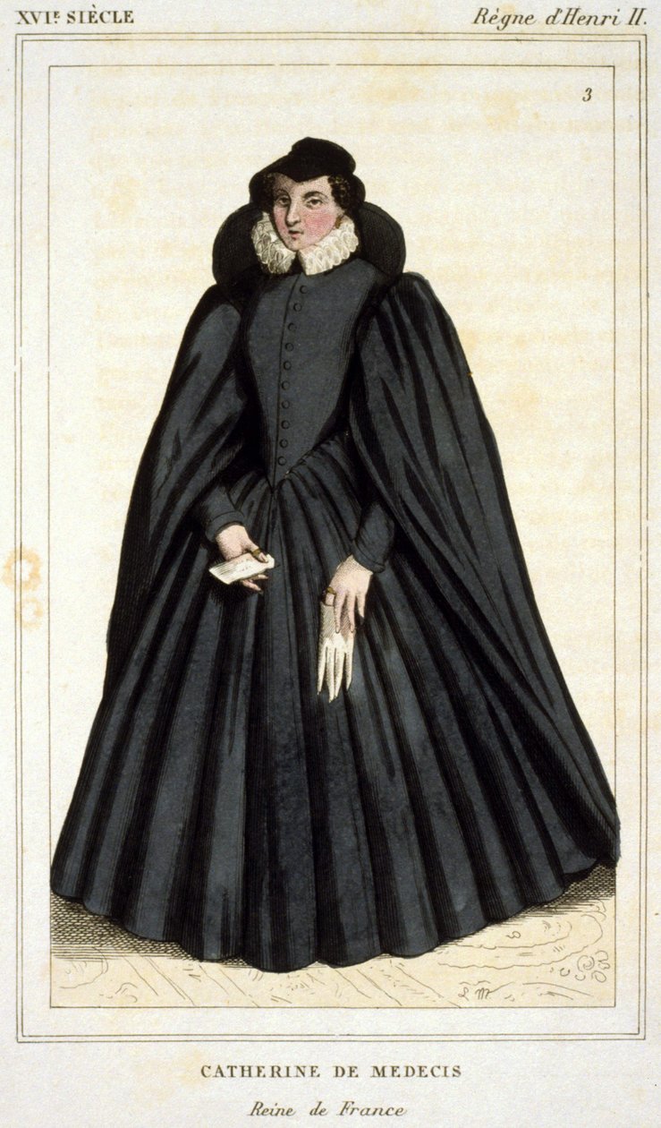 凯瑟琳-德-美第奇（Caterina de Medici）（1519 - 1589）的肖像，19世纪初的雕版画。 作者 未知艺术家