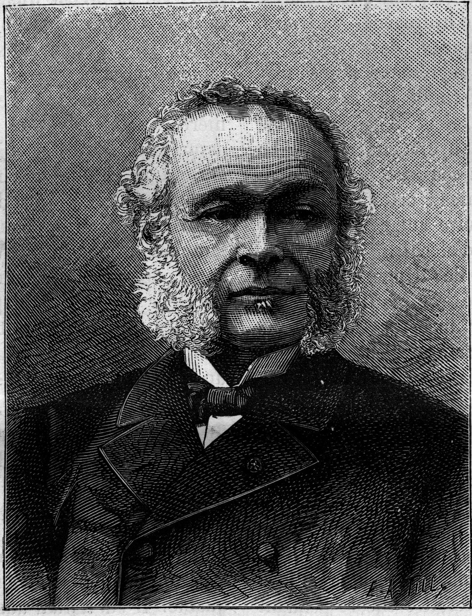 查尔斯-阿道夫-乌尔茨（1817-1884）的肖像，法国化学家和教师。在《自然》中的雕刻。科学及其在艺术和工业中的应用杂志"。1884 作者 未知艺术家