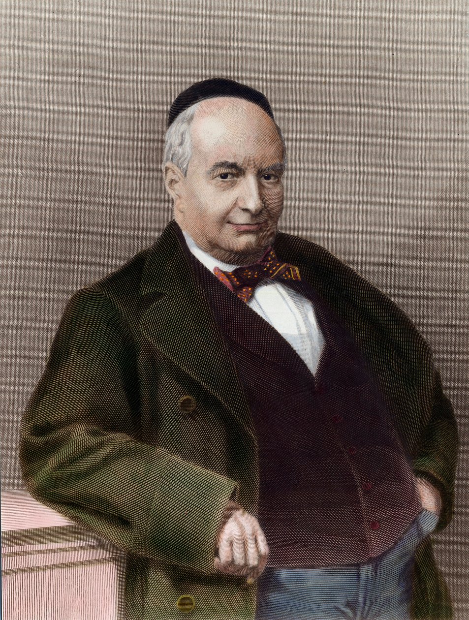 Portrait of Charles Auguste Sainte Beuve (1804-1869), French writer. Engraving of the 19th century. Private collection. 作者 未知艺术家
