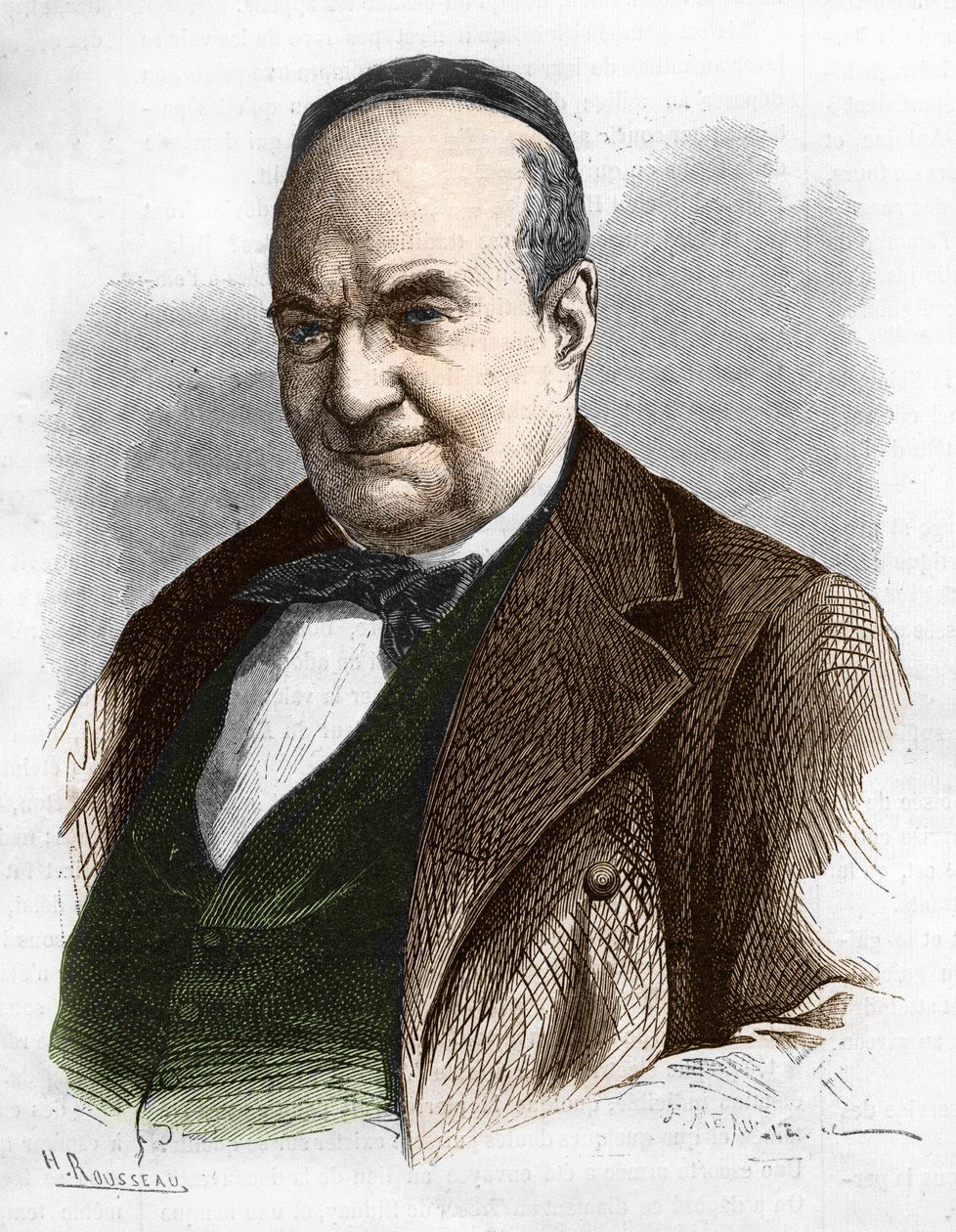 查尔斯-奥古斯丁-圣伯夫（1804 - 1869）（Sainte-Beuve）的画像，作家、记者和文学评论家。 作者 未知艺术家
