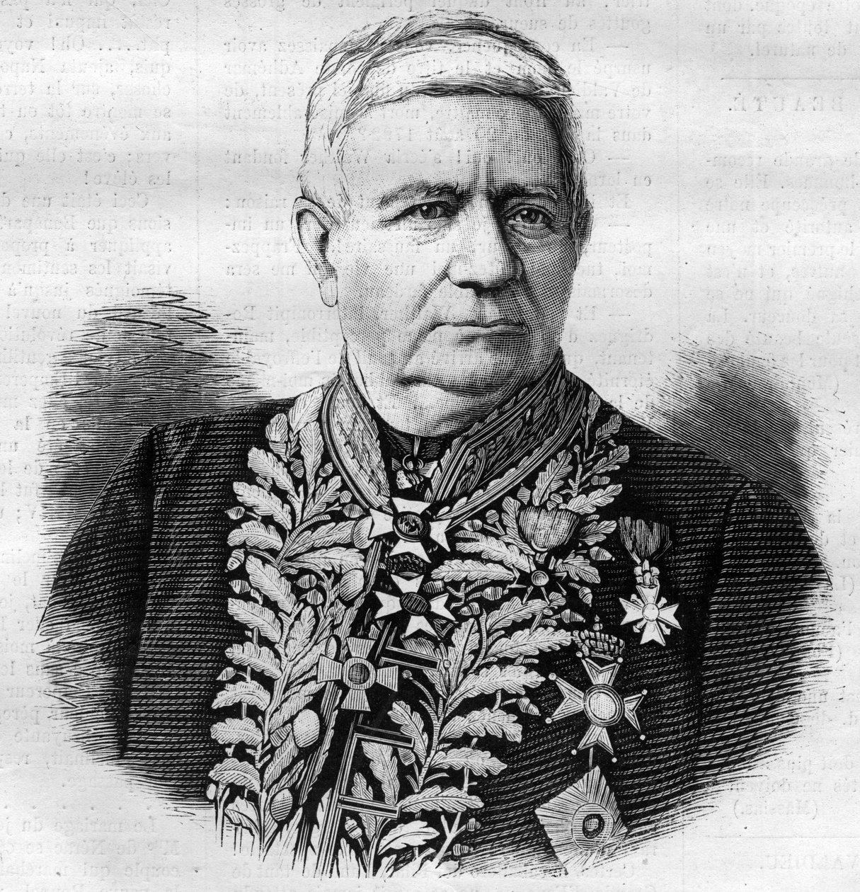 查尔斯-约瑟夫-帕斯卡尔-德-卢塞曼斯(1808 -1882)比利时政治家的肖像--1882年的雕版画 作者 未知艺术家