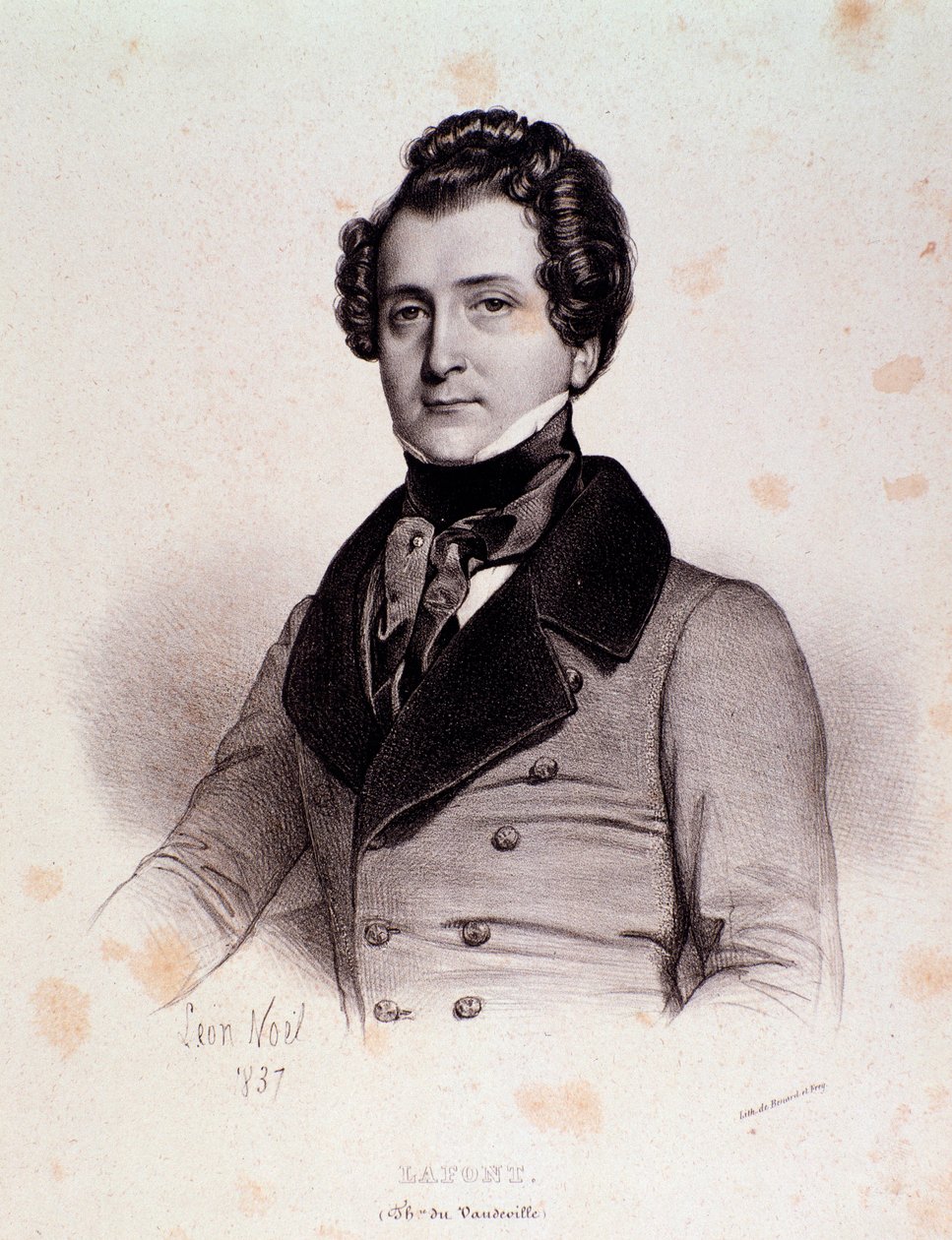 Charles Philippe Lafont 的肖像（雕刻） 作者 未知艺术家