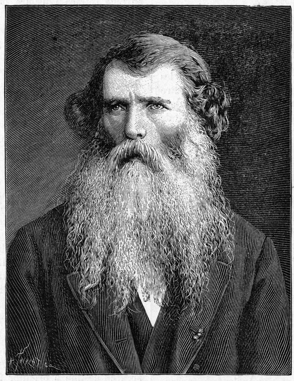 法国植物学家Charles Victor Naudin的画像。(1815-1899).1898年的版画。载于《自然》。科学及其对艺术和工业的应用评论"。 作者 未知艺术家