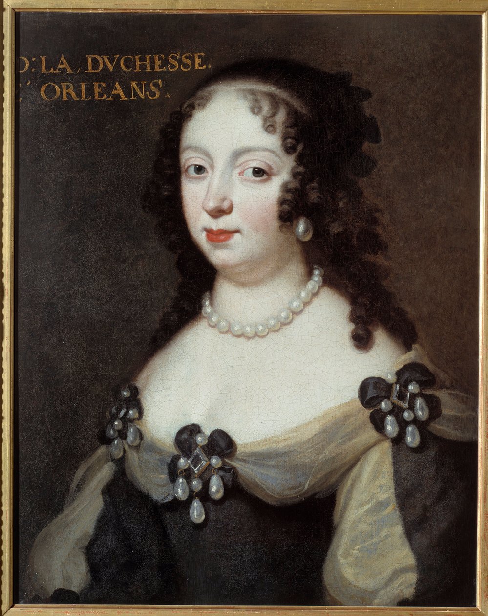 Charlotte Elisabeth de Baviere (1652-1722) 奥尔良公爵夫人的肖像，被称为帕拉丁夫人。 17 世纪的匿名绘画。 布面油画。 莫城，博叙埃博物馆 - 巴伐利亚的夏洛特·伊丽莎白（1652-1722）、帕拉蒂尼公主和杜的肖像 作者 未知艺术家