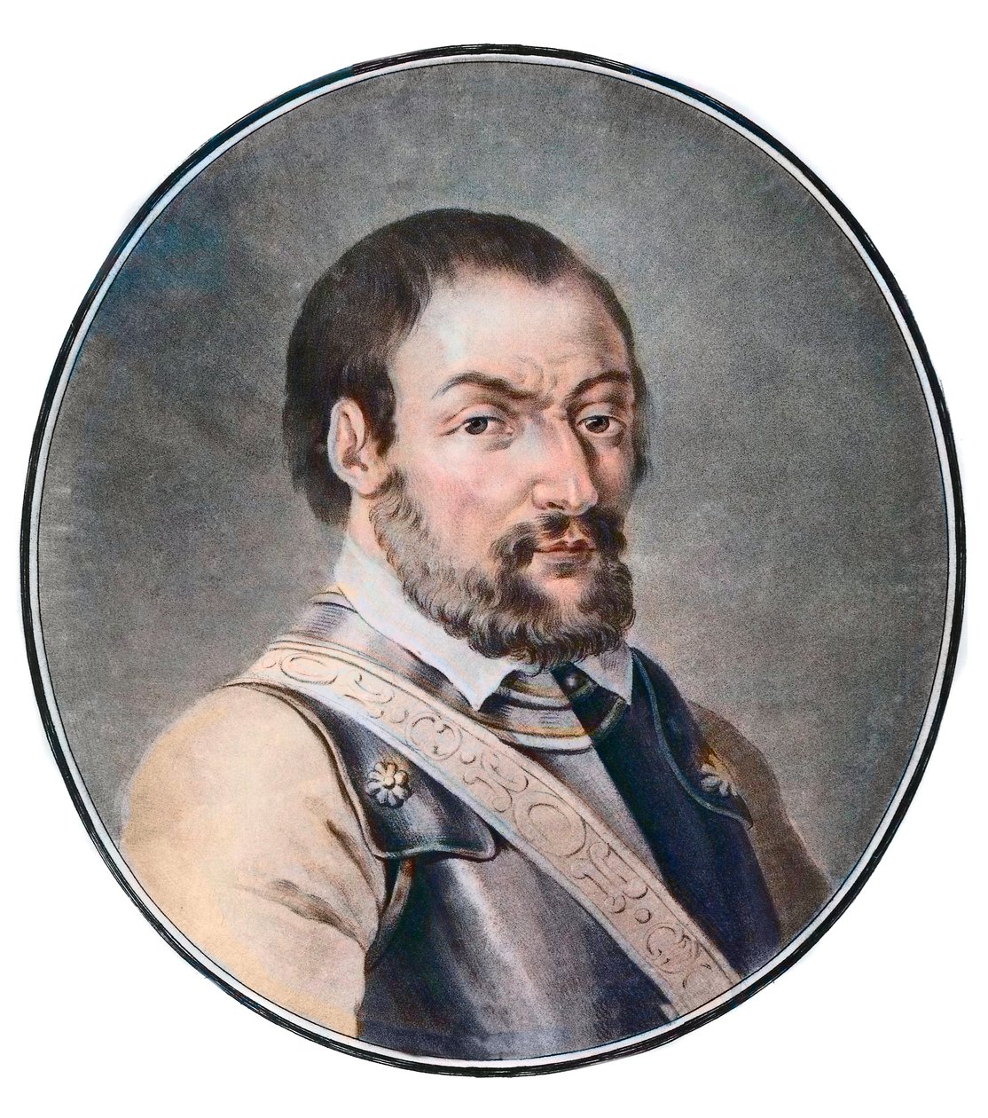 Chevalier de Bayard (Pierre Terrail, seigneur of Bayard)（1475-1524）的肖像，法国士兵。 作者 未知艺术家