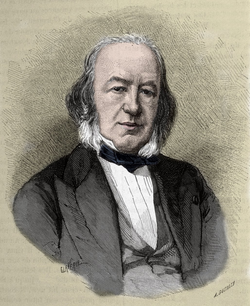 克劳德·伯纳德 (Claude Bernard) (1813 - 1878) 的肖像，法国生理学家。 作者 未知艺术家