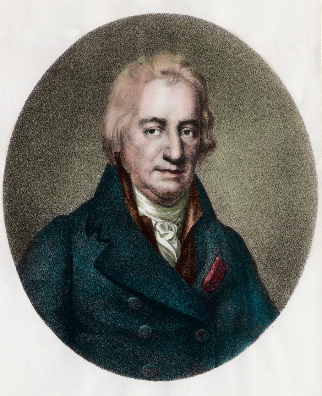 Claude Berthollet (1748 - 1822) 法国化学家的肖像。 19 世纪的雕刻。 私人收藏。 作者 未知艺术家