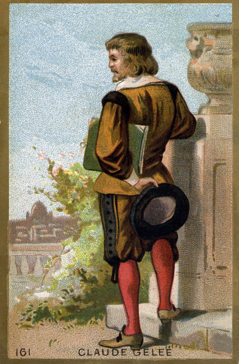 Claude Gellée dit Le Lorrain（1600 - 1682）的肖像。19世纪末的彩色石版画。 作者 未知艺术家