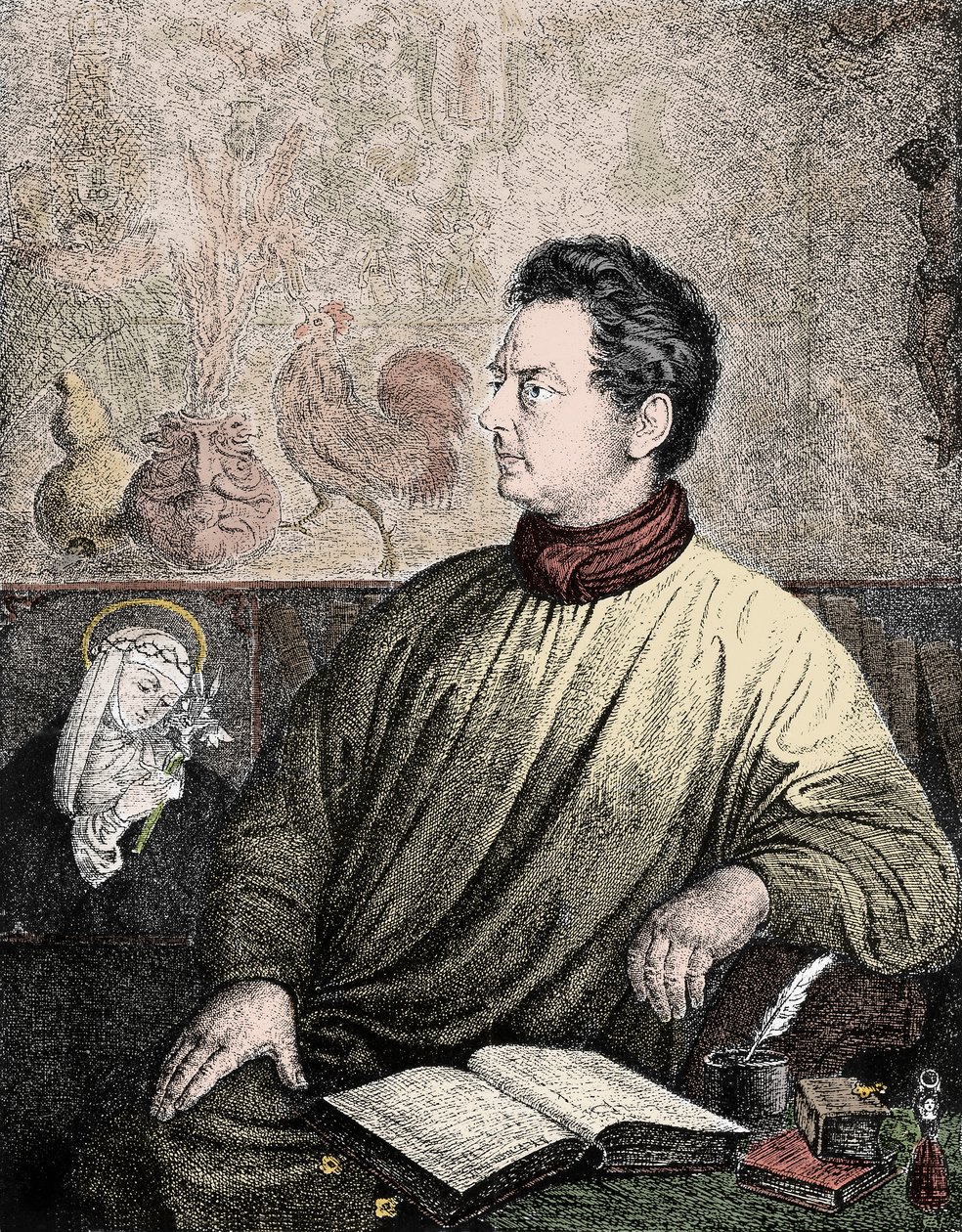 克莱门斯·布伦塔诺的肖像（1778-1842），德国作家和诗人 - 克莱门斯·玛丽亚·布伦塔诺的肖像 作者 未知艺术家