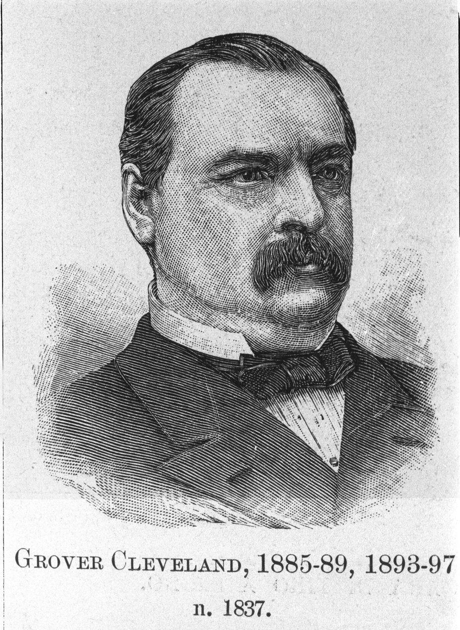 克利夫兰-格罗弗（1837 - 1908）的肖像，美国政治家。 作者 未知艺术家