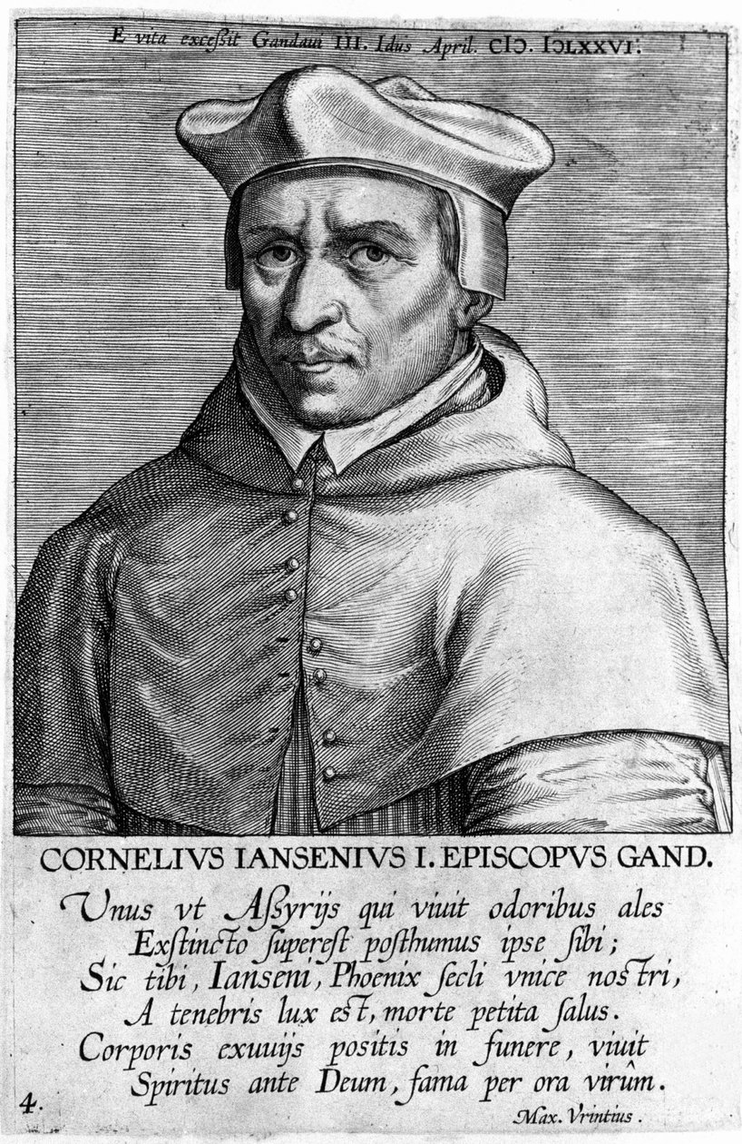 Portrait of Cornelius Jansen, dit Jansenius (1585-1638), founder of Jansenism. Engraving of the 17th century. 作者 未知艺术家