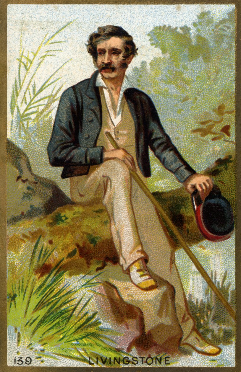 大卫-利文斯通（1813-1873）的肖像，英国传教士和探险家。 作者 未知艺术家