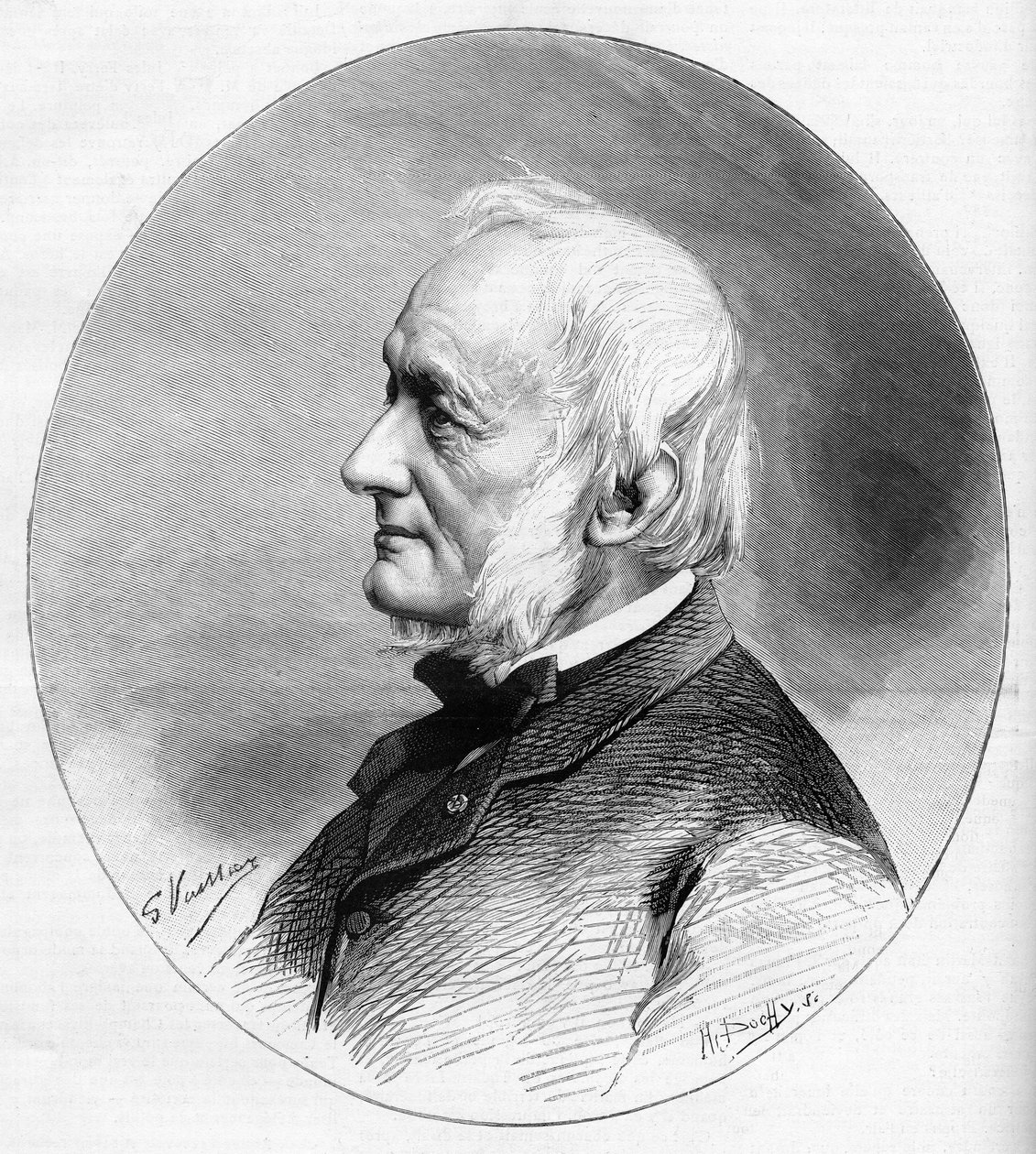 Desire Nisard（1806-1888）的肖像，作家和1850年当选的法国学院成员。 作者 未知艺术家