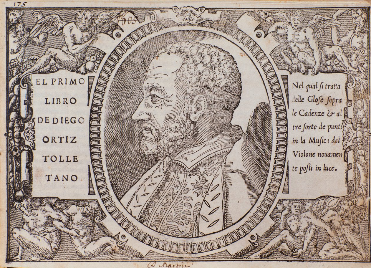 Portrait of Diego Ortiz Tolletano (Toledano) (woodcut  作者 未知艺术家