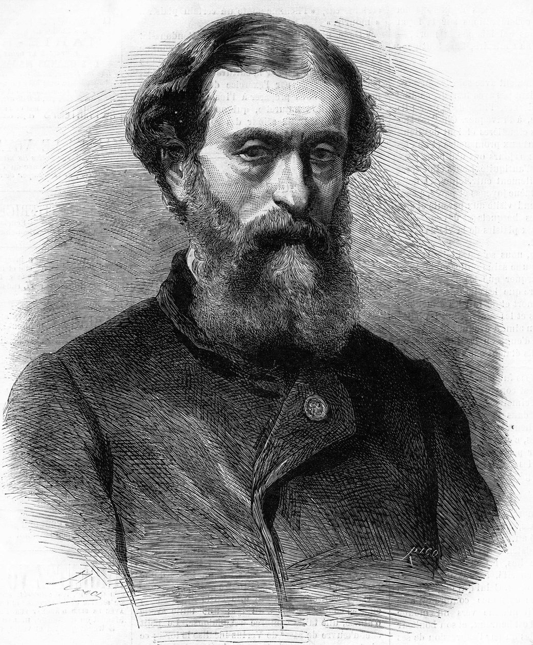 欧亨尼奥-德奥乔亚先生（1833-1889）的肖像，西班牙文学家和政治家。 作者 未知艺术家
