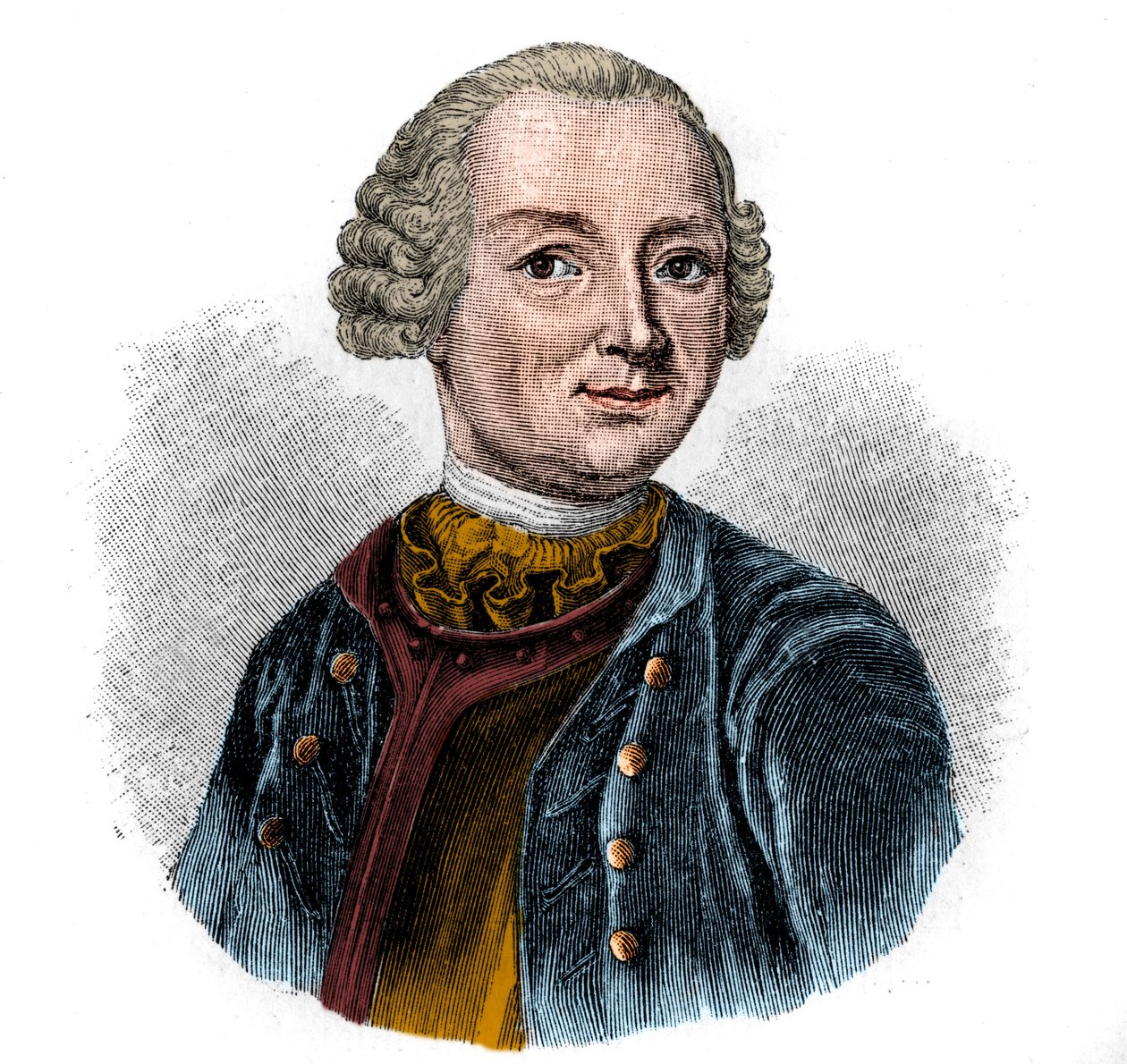 EWALD CHRISTIAN VON KLEIST（1715-1759）德国诗人的肖像。 作者 未知艺术家