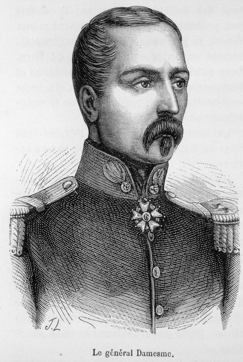 爱德华-阿道夫-德奥达特-玛丽-戴斯姆（1807-1848）的肖像，法国军人。 作者 未知艺术家