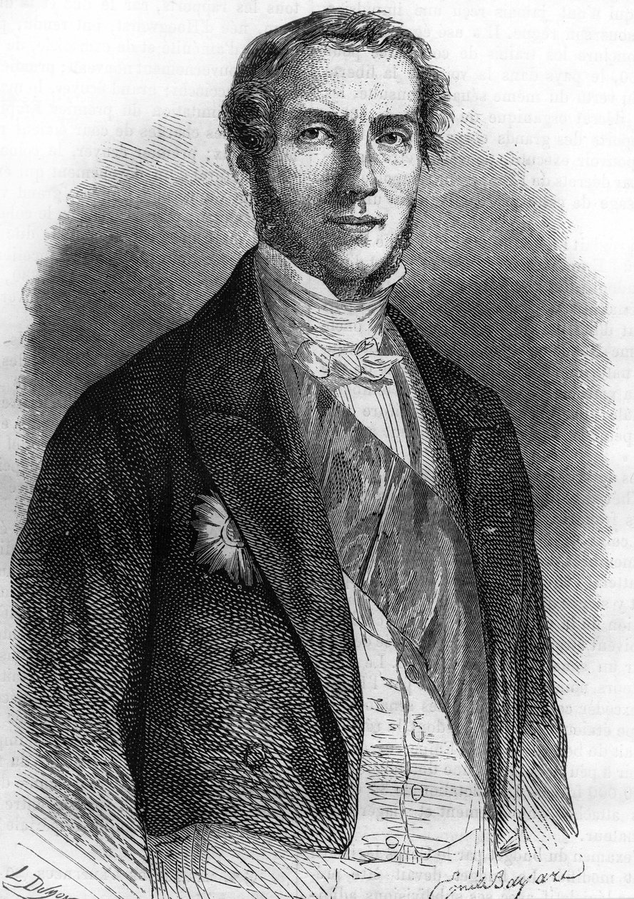 爱德华-德鲁安-德-鲁伊斯（1805-1881）的肖像，法国外交官和政治家。 作者 未知艺术家