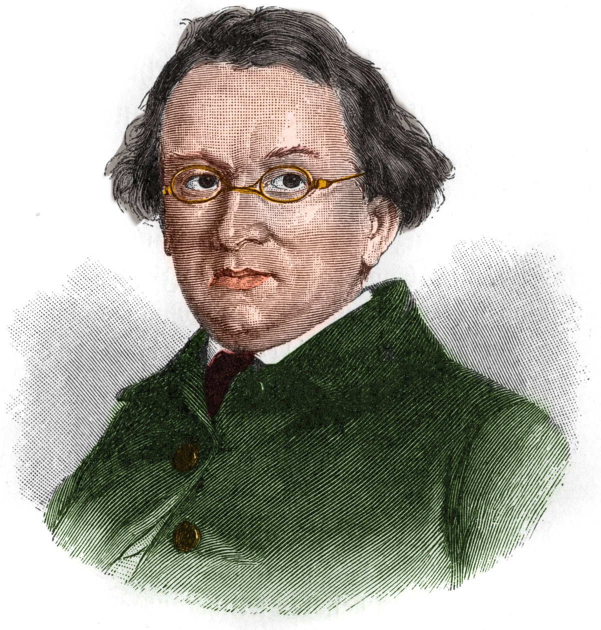 爱德华-莫里克（1804-1875）的肖像，德国浪漫主义作家。 作者 未知艺术家