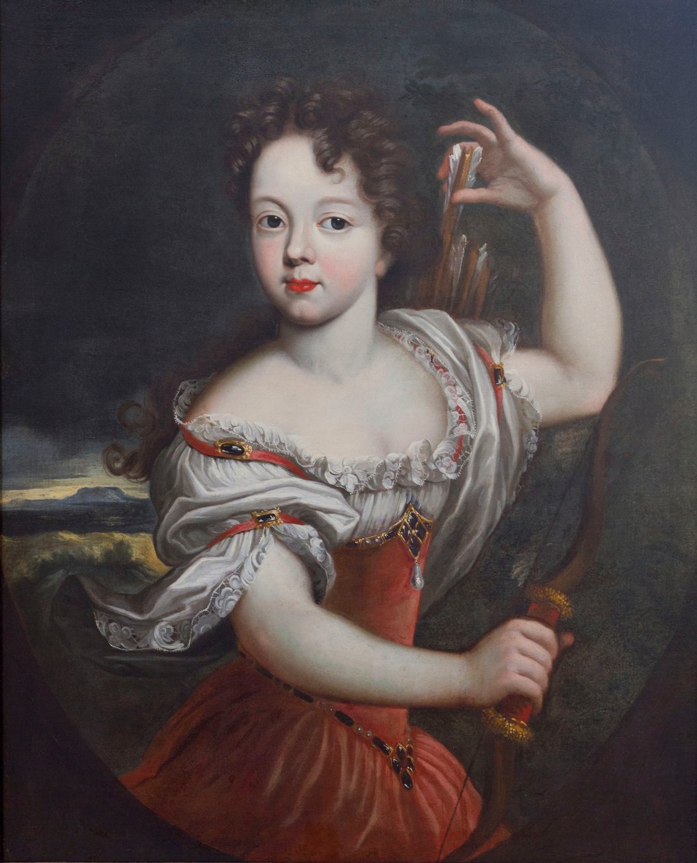 伊丽莎白-夏洛特-奥尔良（1676-1744）扮演戴安娜的画像 作者 未知艺术家