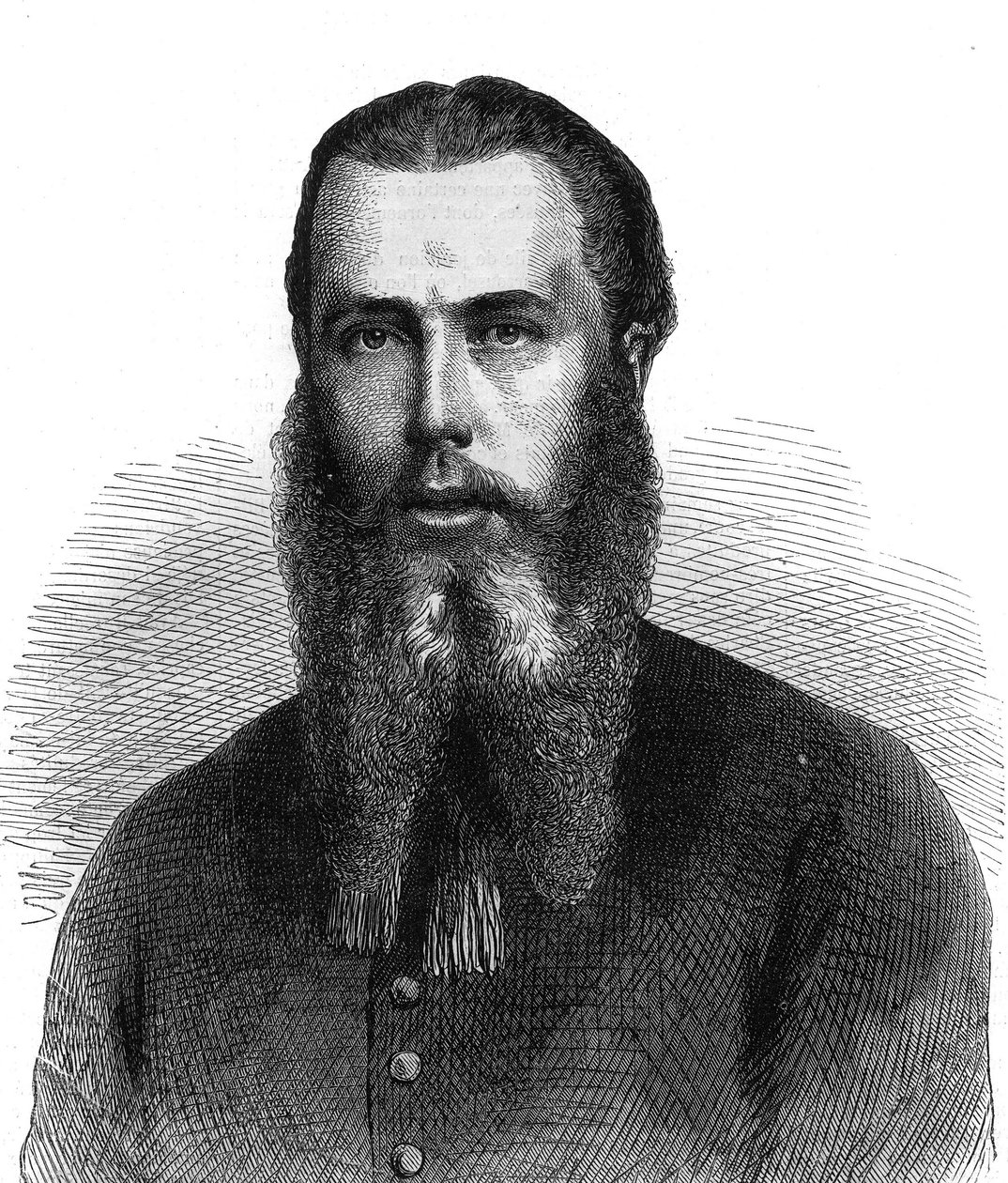 墨西哥皇帝马克西米利安一世（1832-1867）的画像。在 "图解世界 "中的雕刻品 作者 未知艺术家