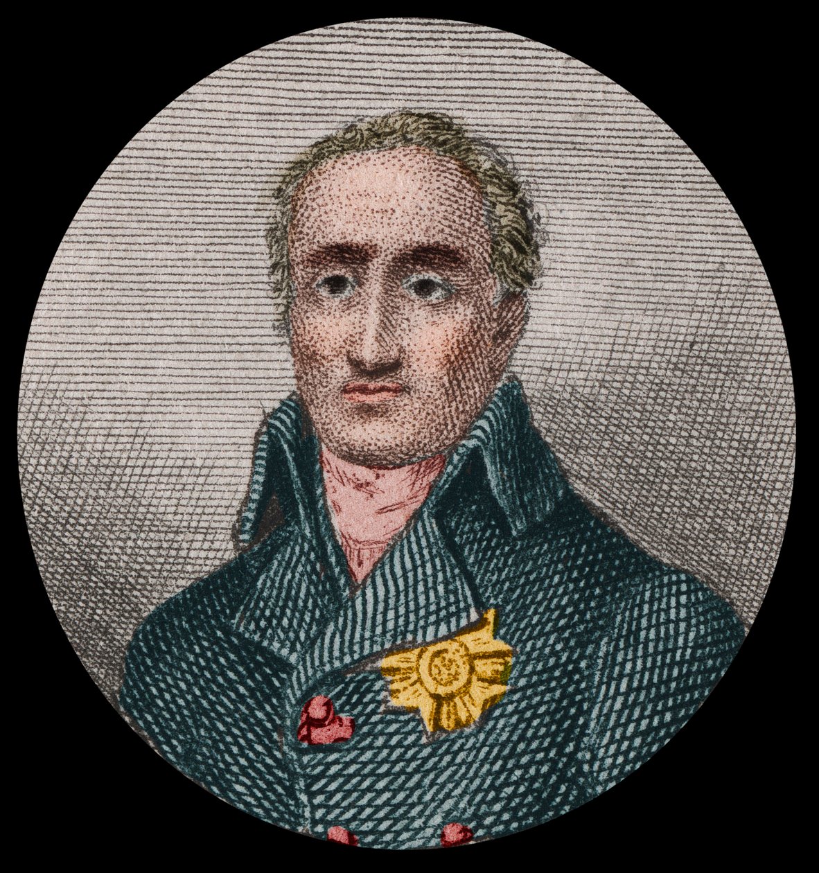法国自然科学家Etienne de La Ville，De Lacepede伯爵（1756-1825）的肖像。1876年的匿名版画。 作者 未知艺术家