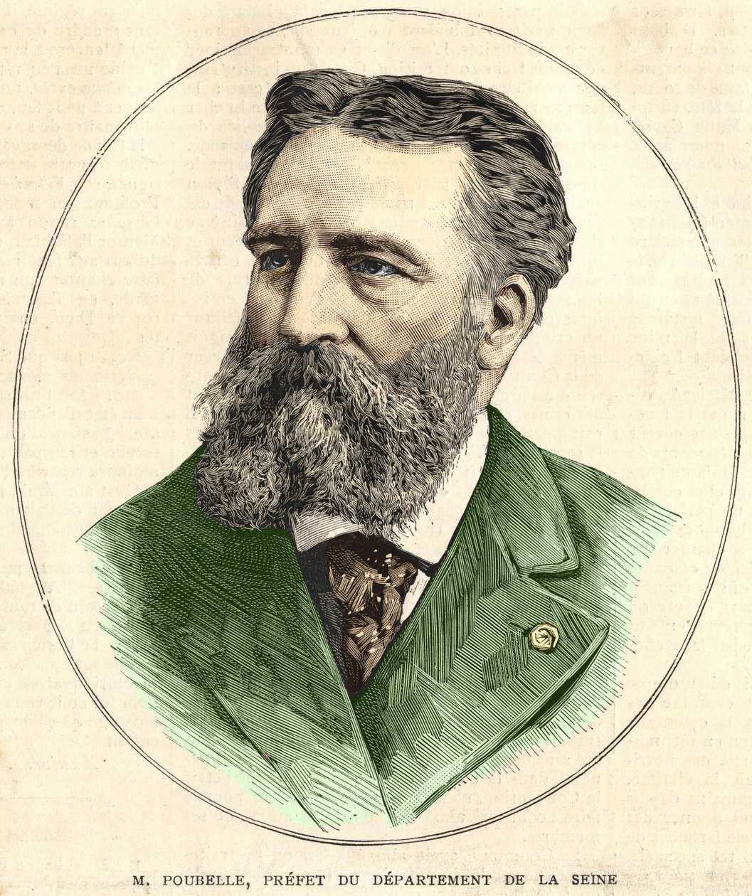 尤金-雷内-普贝尔（1831 - 1907）的肖像，法国公务员和塞纳河省长。抵押。比安凯蒂。 作者 未知艺术家