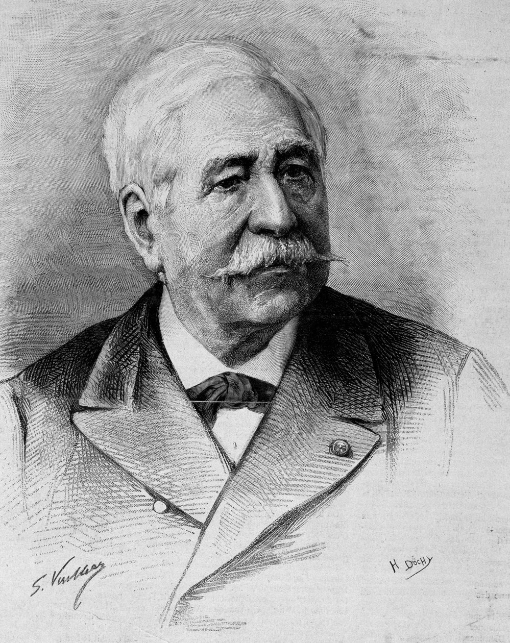 斐迪南-德-莱塞普斯（1805 - 1894）的肖像。 作者 未知艺术家