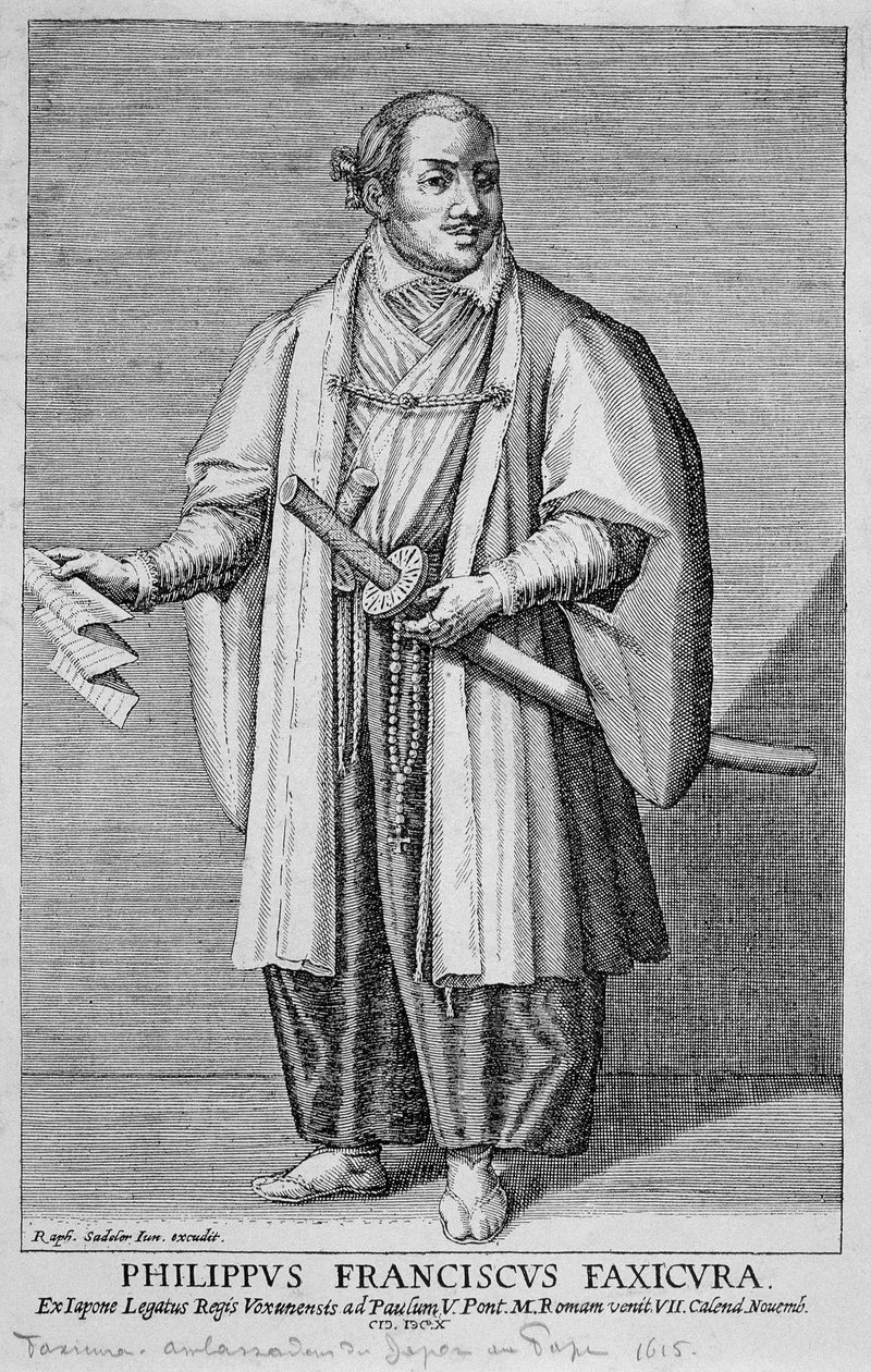 Filippo Francesco Faxicura 的肖像（Philip Francis Faxicura 或 Tsunenaga Hasekura 作者 未知艺术家