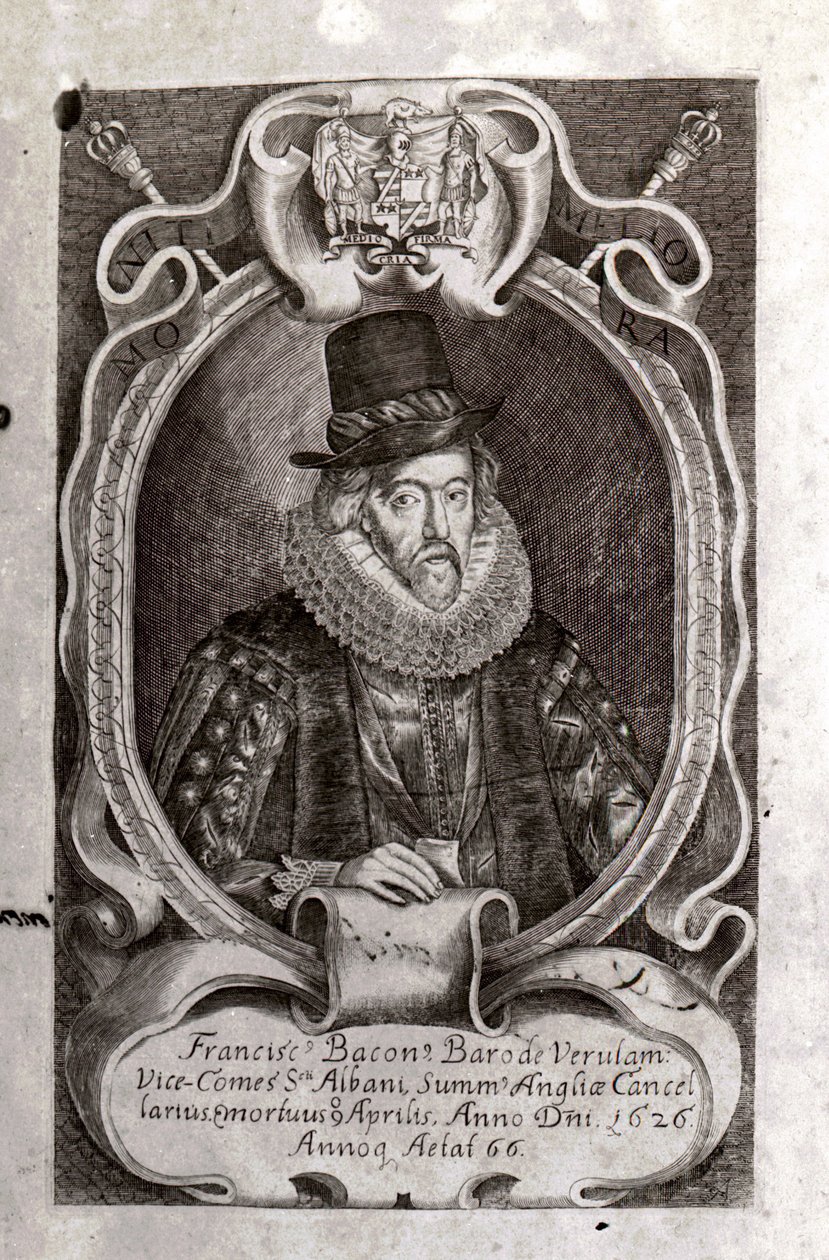 弗朗西斯·培根 (Francis Bacon) 的肖像 (1561 - 1626)。 作者 未知艺术家