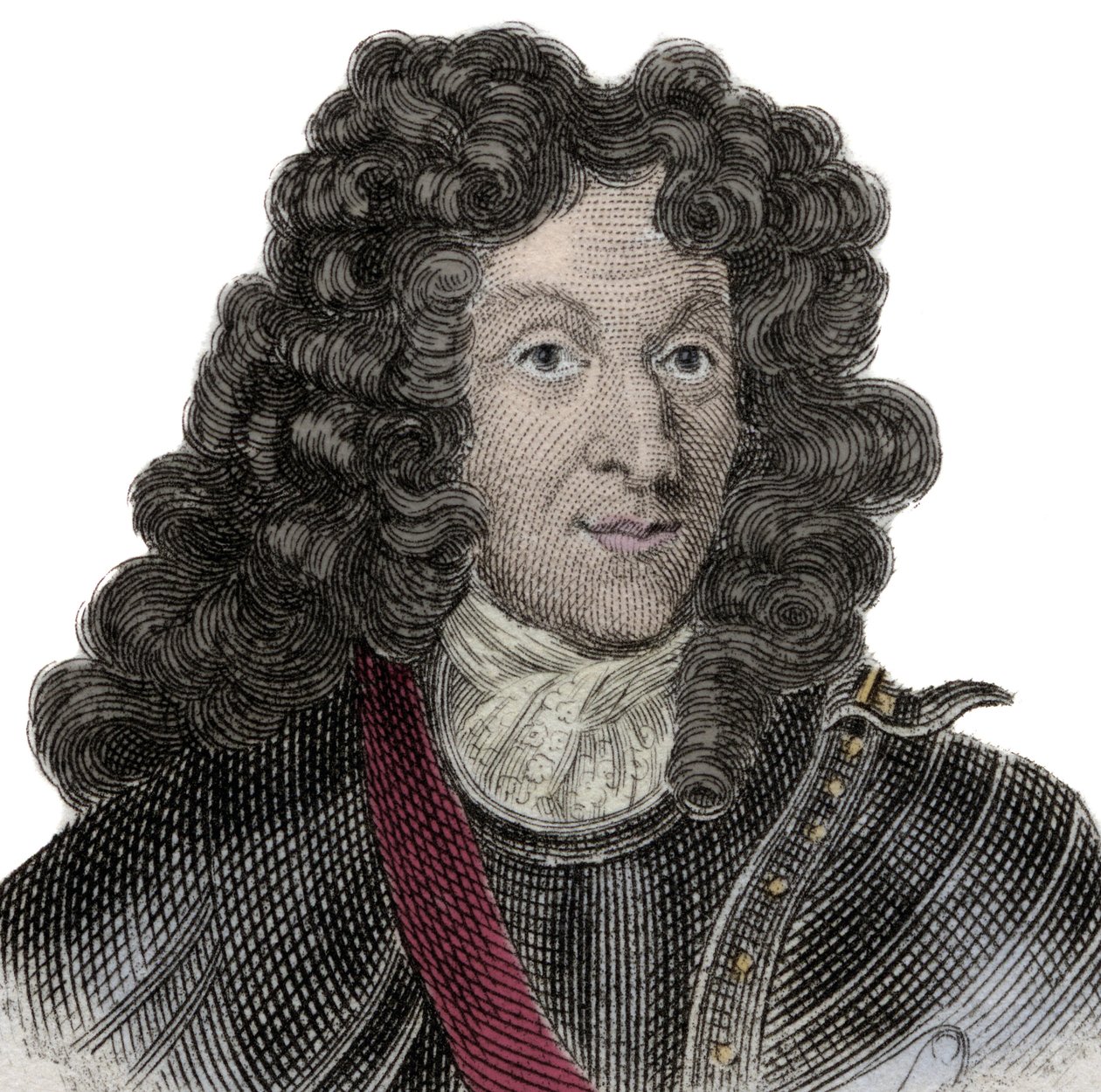 弗朗索瓦-亨利-德-蒙莫朗西-布特维尔（Francois Henri de Montmorency Bouteville）（1628-1695）的肖像，卢森堡的马雷克，皮尼公爵和法国将军。 作者 未知艺术家