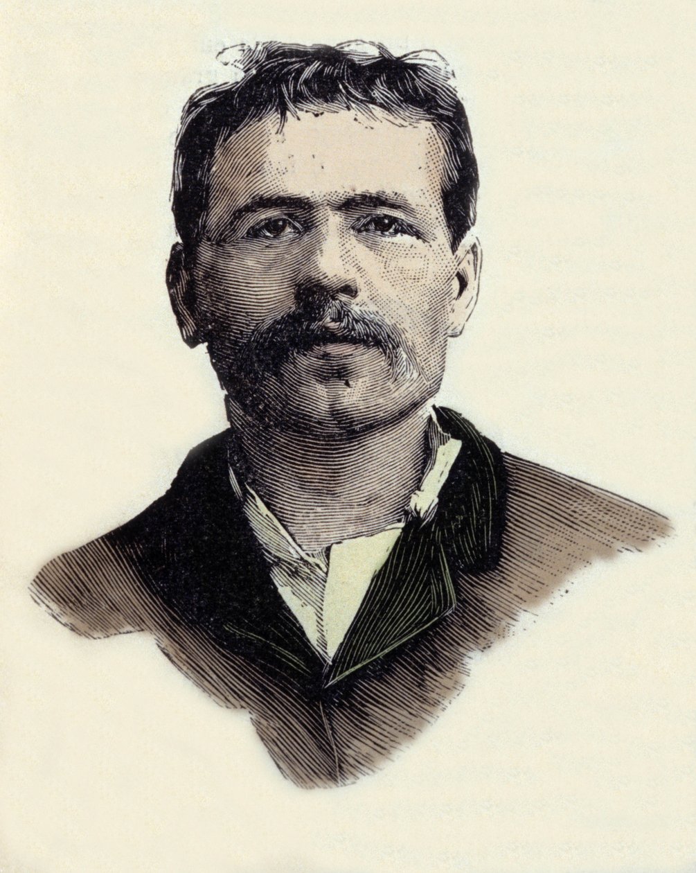 Portrait of Francois Claudius Koenigstein (1859-1892), French anarchist terrorist activist. Engraving of the 19th century 作者 未知艺术家