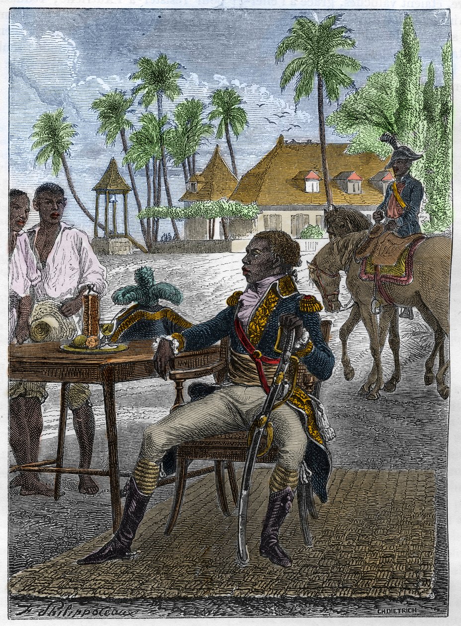 弗朗索瓦-多米尼克-图桑（Toussaint-Louverture）的肖像（图桑-卢维杜尔）。 作者 未知艺术家