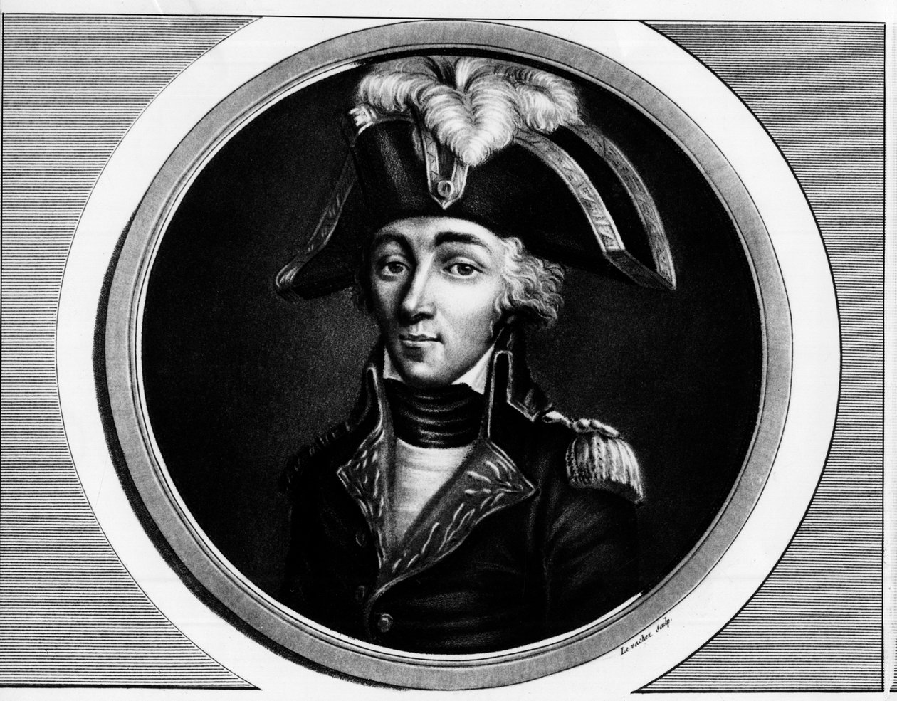 Portrait of Francois Hanriot (1761-1794), French Revolutionary - Engraving in “” Complete collection des tableaux historiques de la revolution francaise, en trois volumes””” 1804 作者 未知艺术家
