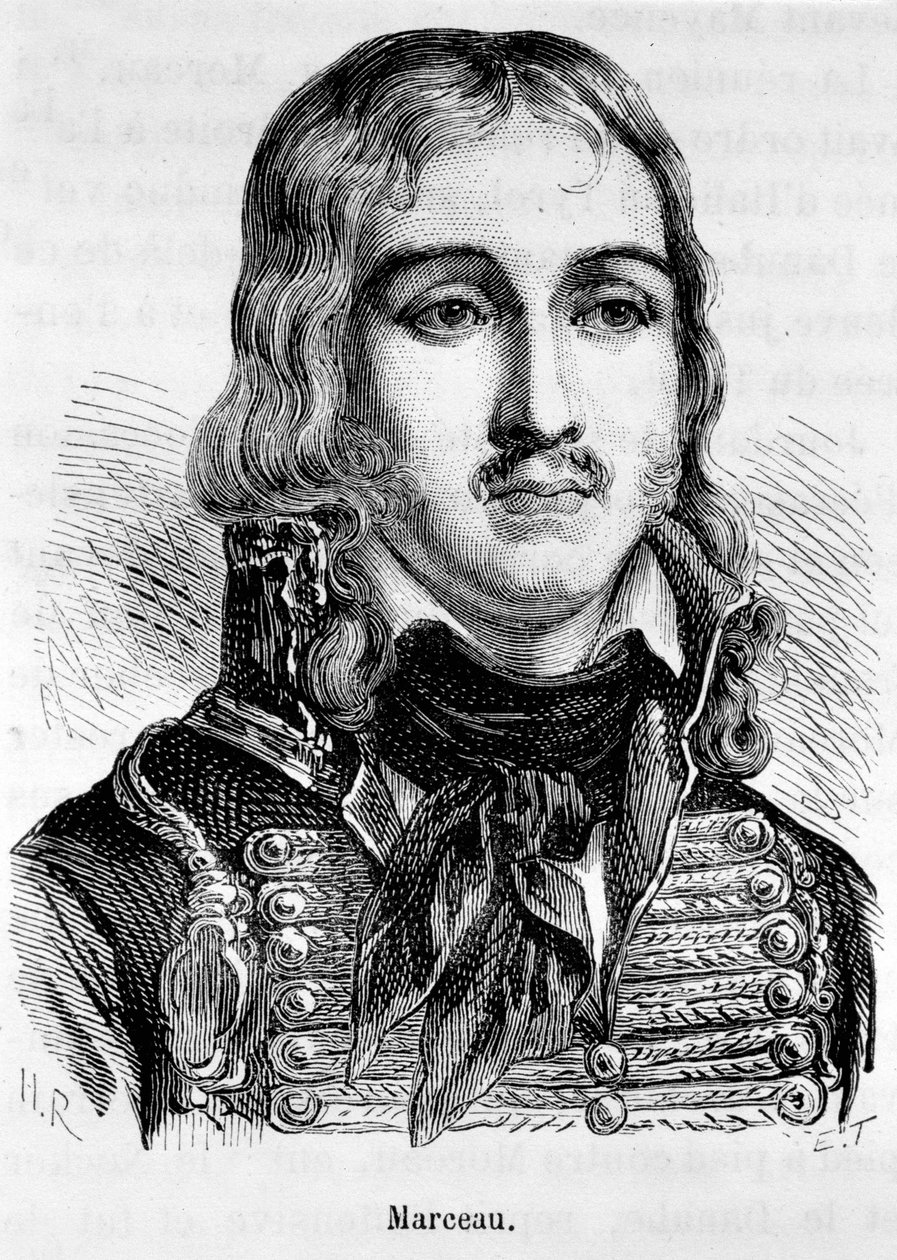 Francois Severin Desgraviers Marceau（1769-1796）的肖像，法国将军。 作者 未知艺术家