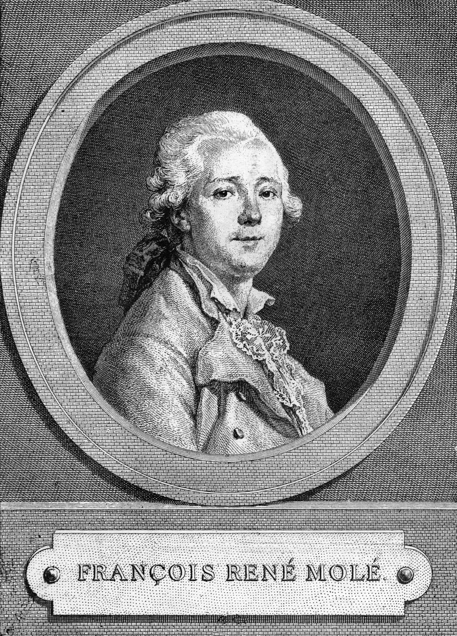 法国演员弗朗索瓦-勒内-莫莱（1734-1802）的画像。 作者 未知艺术家