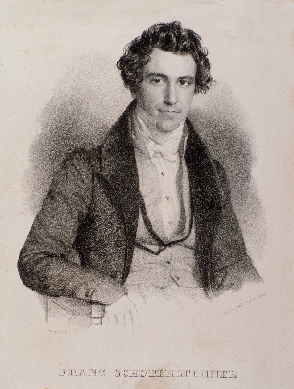 Franz Schoberlechner 的肖像 (雕刻 作者 未知艺术家