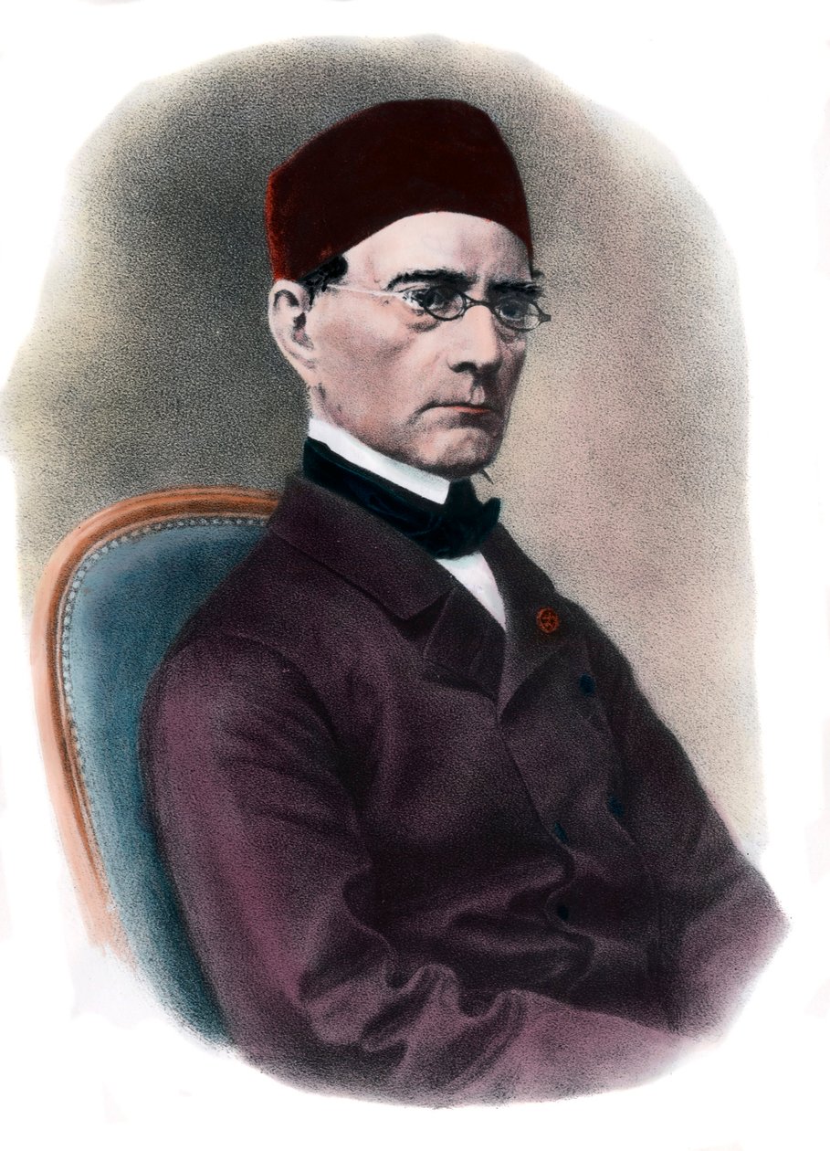 Gabriel Lame (1795-1870) 的肖像 19 世纪的数学家雕刻私人收藏 作者 未知艺术家