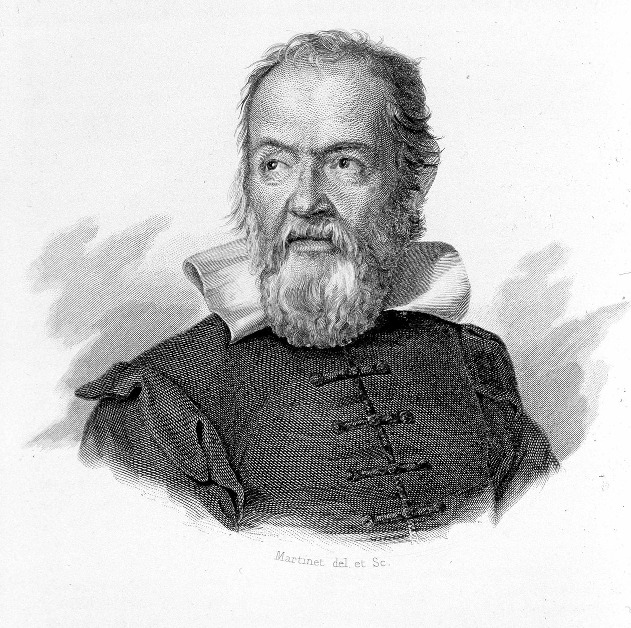Portrait of Galileo Galilei dit Galileo (1564 - 1642). 作者 未知艺术家