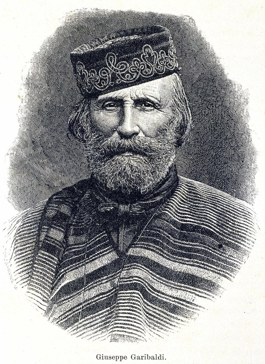 加里波第（1807-1882）的肖像 作者 未知艺术家
