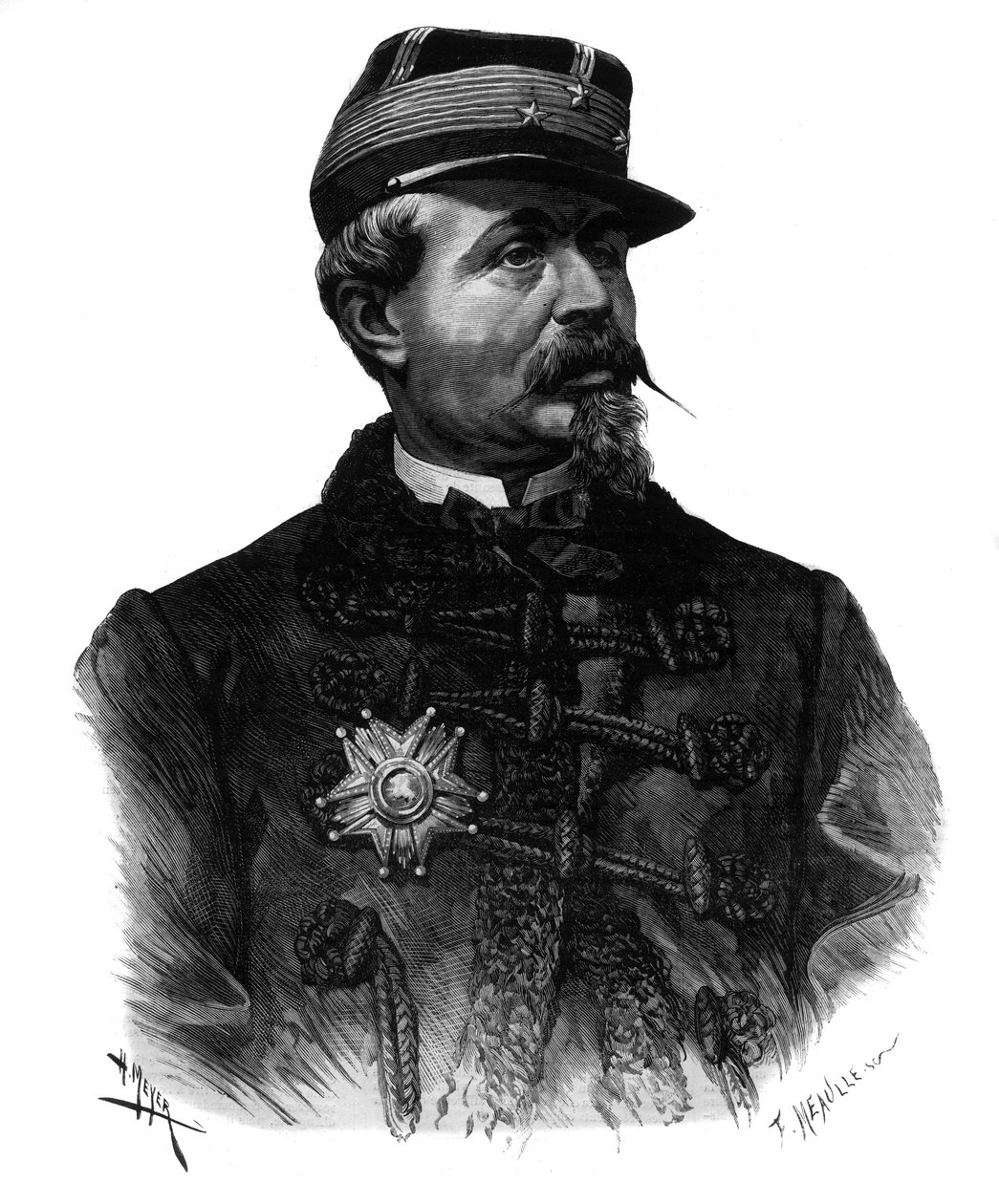 阿尔弗雷德-昌西将军（1823-1883）的肖像，1883年的雕刻品 作者 未知艺术家